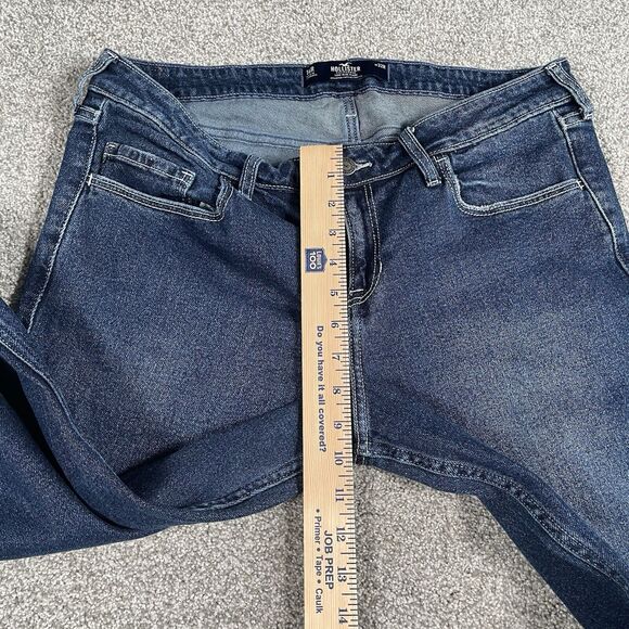 Hollister Low Rise Flare Vintage Stretch Womens Jeans Denim Dark Wash Size 14R - Picture 7 of 9